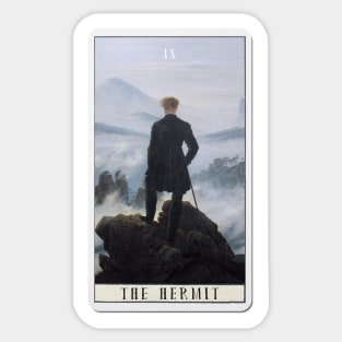 the hermit - ix tarot card Sticker